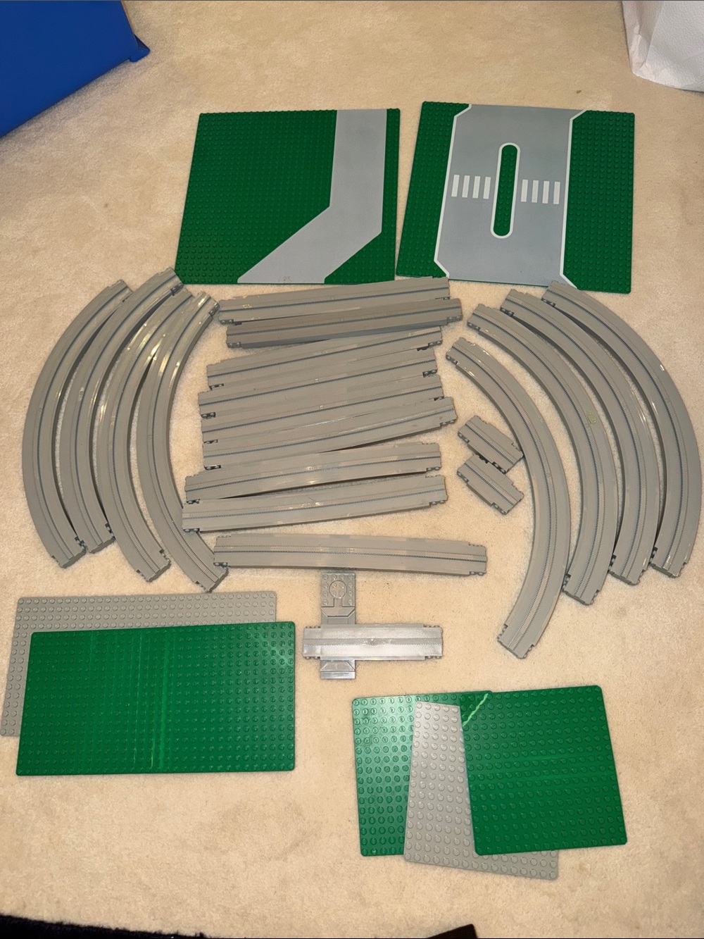 Lego Town Vintage Base Plate Road Race Track 10 x 10”